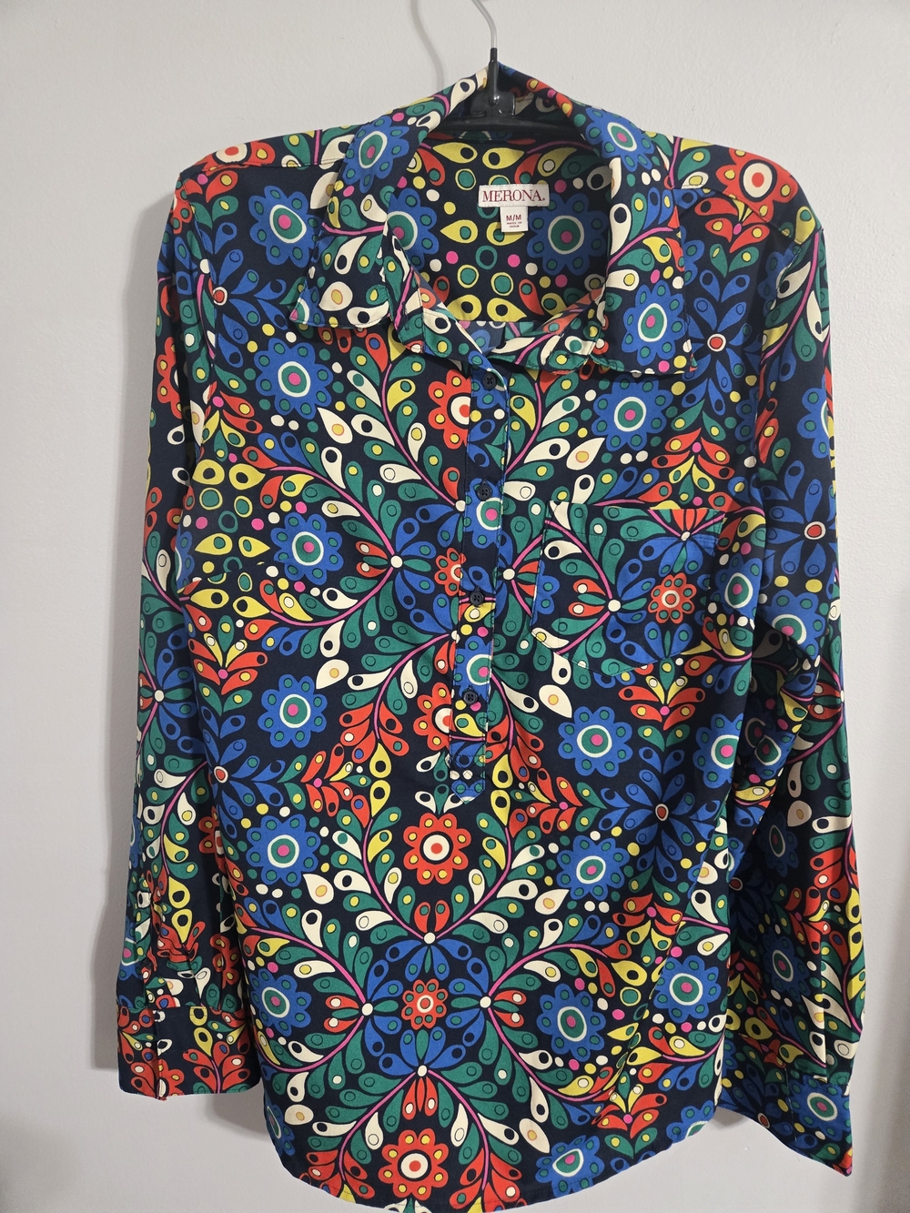 Merona Bold Multicolor Floral Button-Down Shirt